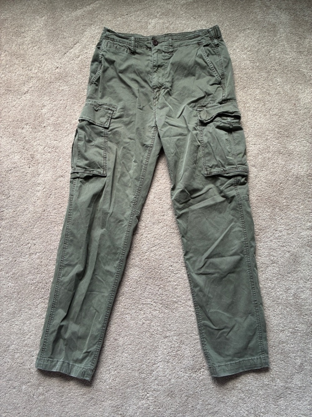 American Eagle Outfitters Men's Cargo Pants - Olive Green size 28X32